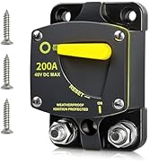 L eio3＋ Amazon.com: RED WOLF 200A Circuit Breaker Manual Reset